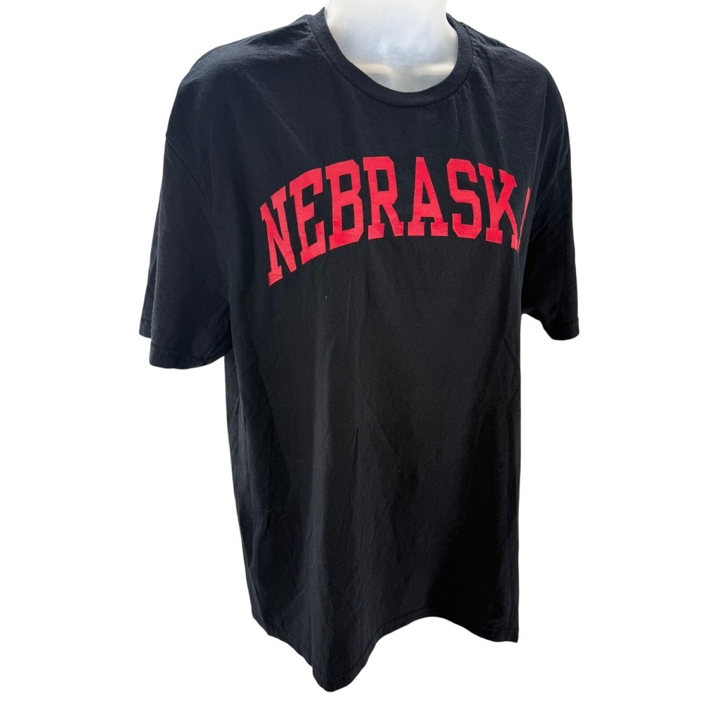 Fanatics Nebraska Cornhuskers Mens Large Black Arched Tee Shirt NEW
